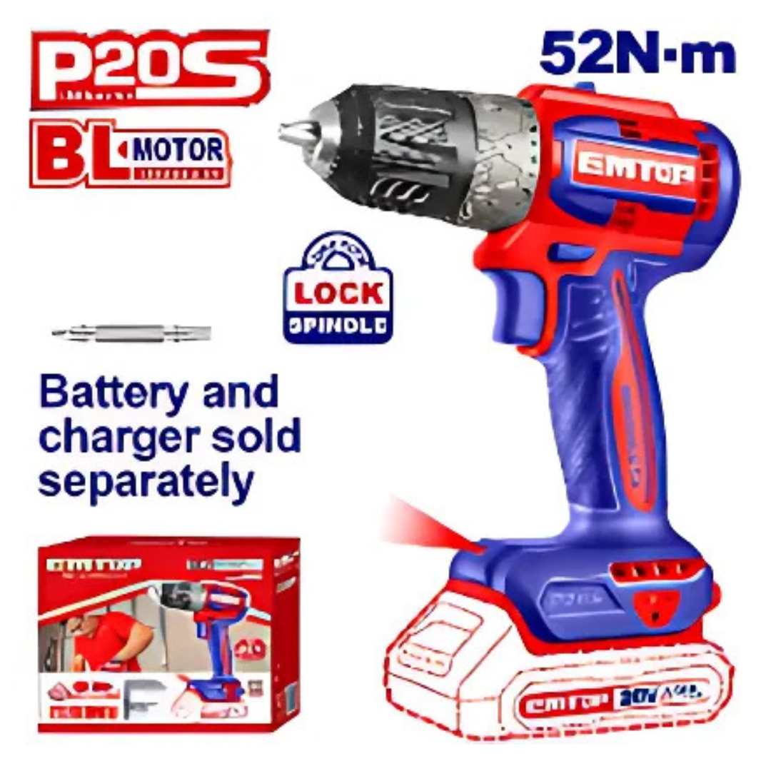 ATORNILLADOR A BATERIA 20V EMTOP