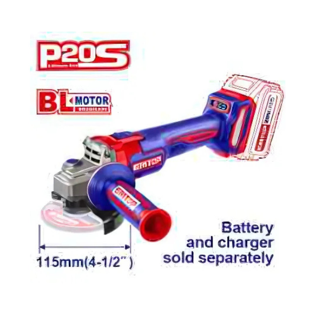 AMOLADORA A BATERIA 20V SIN CARBONES 4 1/2 115MM EMTOP